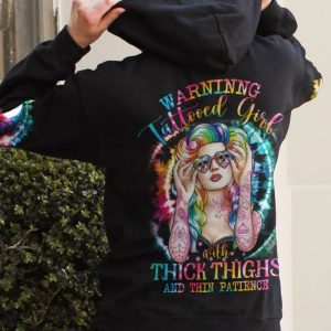 WARNING TATTOOED GIRL ALL OVER PRINT HOODIE (3)