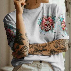 WARNING THIS TATTOOED GIRL ALL OVER PRINT T SHIRT