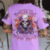   WARNING THIS TATTOOED GIRL SKULL LADY ALL OVER PRINT T SHIRT