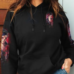 WARNING THIS TATTOOED GIRL SUGAR SKULL ALL OVER PRINT HOODIE (1)