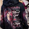 WARNING THIS TATTOOED GIRL SUGAR SKULL ALL OVER PRINT HOODIE