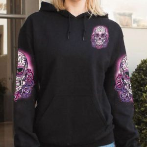 WARNING THIS TATTOOED GIRL SUGAR SKULL ALL OVER PRINT HOODIE (2)