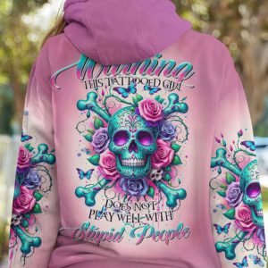 WARNING THIS TATTOOED GIRL SUGAR SKULL BONES ALL OVER PRINT HOODIE (1)