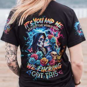 WE F GOT THIS SKULL COUPLE ALL OVER PRINT T SHIRT (1)