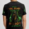 WHEN I WAS BORN REAPER FLAMING ALL OVER PRINT T SHIRT