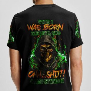 WHEN I WAS BORN REAPER FLAMING ALL OVER PRINT T SHIRT