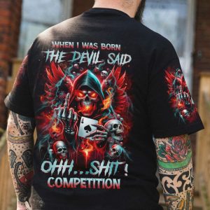 WHEN I WAS BORN SKULL REAPER WINGS ALL OVER PRINT T SHIRT
