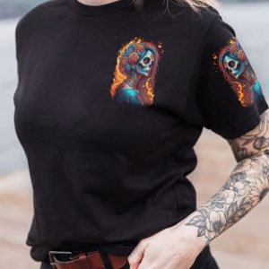 YES I'M A B BUT NOT YOURS SUGAR SKULL ALL OVER PRINT T SHIRT (1)