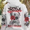 YES I'M A B SUGAR SKULL FLOWER ALL OVER PRINT HOODIE