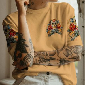 YOU COULDN'T HANDLE ME SKULL ALL OVER PRINT T SHIRT