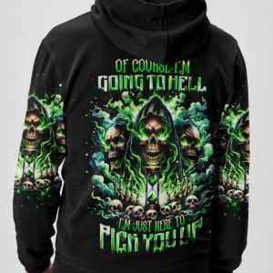 OF COURSE I'M GOING TO HELL SKULL GRIM REAPER ALL OVER PRINT HOODIE (1)