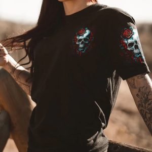 OH I PISSED YOU OFF SKULL ROSE ALL OVER PRINT T SHIRT