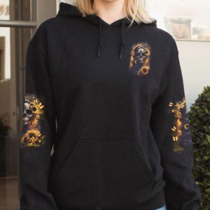 ONCE UPON A TIME SUGAR SKULL SUNFLOWER ALL OVER PRINT HOODIE