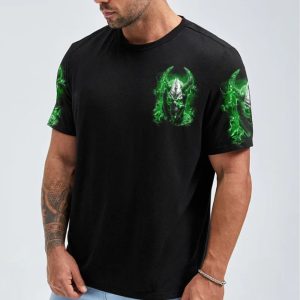 ONE DAY I'M GONNA JUST SAY DEMON SKULL ALL OVER PRINT T SHIRT