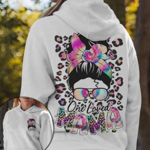 ONE LOVED MAMA TIE DYE WHITE 2D HOODIE