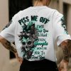 PISS ME OFF BLACK CAT SKULL ALL OVER PRINT T SHIRT