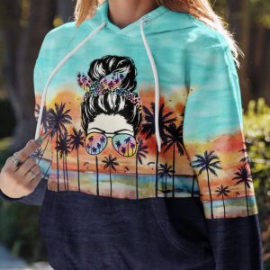 SALTY LIL' BEACH MESSY BUN ALL OVER PRINT HOODIE (1)