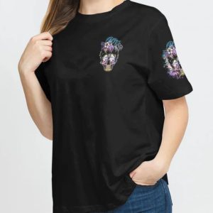 SASSY SINCE BIRTH MESSY BUN BEACH ALL OVER PRINT T SHIRT