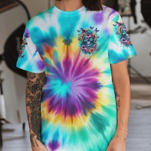 SHE IS SUNSHINE REAPER SUNFLOWER TIE DYE ALL OVER PRNT T SHIRT (1)