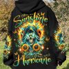 SHE IS SUNSHINE SUNFLOWER REAPER SKULL ALL OVER PRINT HOODIE