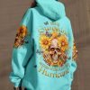 SHE IS SUNSHINE SUNFLOWER SKULL ALL OVER PRINT HOODIE (2)