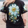 SKULL DAISY ALL OVER PRINT T SHIRT