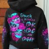 STUCK BETWEEN IDK IDC AND IDGAF SKULL ALL OVER PRINT HOODIE (5)