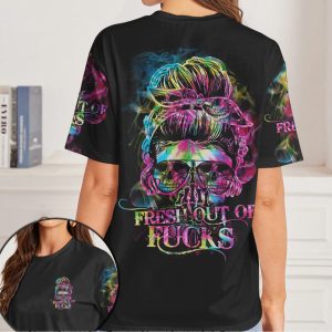 BLACK FRESH OUT OF F SKULL ALL OVER PRINT