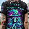 HELLO DARKNESS MY OLD FRIEND WITCH HALLOWEEN ALL OVER PRINT