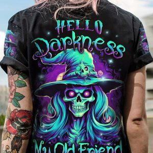HELLO DARKNESS MY OLD FRIEND WITCH HALLOWEEN ALL OVER PRINT