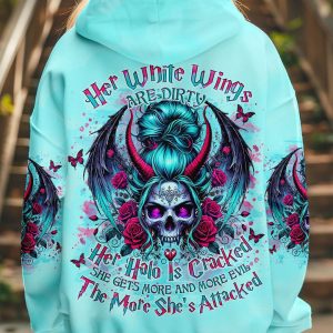 HER WHITE WINGS ARE DIRTY MESSY BUN WINGS ALL OVER PRINT