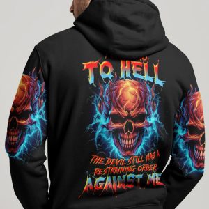 I CAN'T GO TO HELL THUNDER SKULL ALL OVER PRINT 1