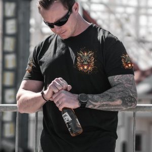 I'M NEVER ALONE SKULL DEMON SKULL DRAGON ALL OVER PRINT 1