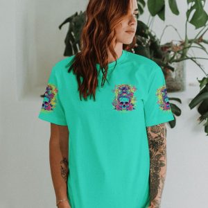 NEXT TIME MY NAMES COMES OUT MESSY BUN SKULL ALL OVER PRINT 1