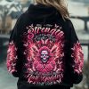 SHE WEARS STRENGTH AND DARKNESS SKULL ALL OVER PRINT