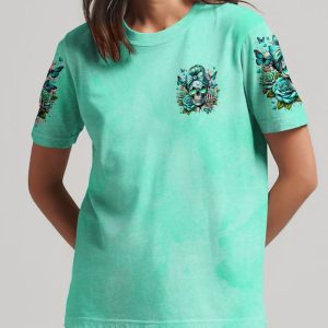 YOU COULDN'T HANDLE ME MESSY BUN SKULL ALL OVER PRINT 1