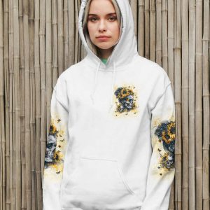 A LITTLE SUNSHINE A LITTLE SAVAGE SKULL SUNFLOWER ALL OVER PRINT 1