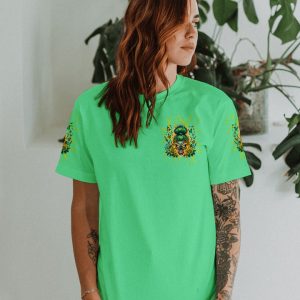 I AM THE STORM ROSE SKULL MESSY BUN ALL OVER PRINT 1