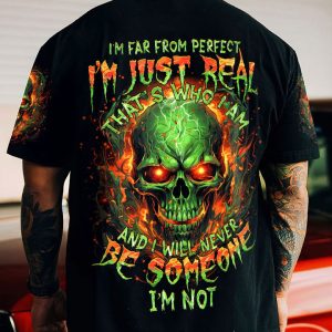 I'M FAR FROM PERFECT I'M JUST REAL ALL OVER PRINT