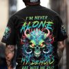 I'M NEVER ALONE SKULL DEMON ALL OVER PRINT