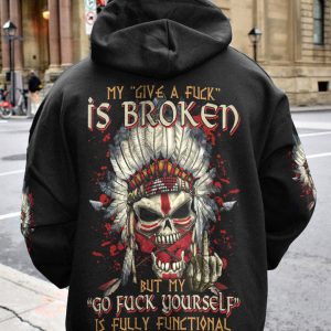 MY GIVE A F NATIVE SKULL ALL OVER PRINT