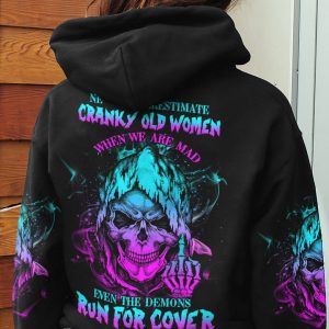 NEVER UNDERESTIMATE CRANKY OLD WOMEN ALL OVER PRINT