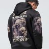 OF COURSE I'M GOING TO HELL SKULL GRIM REAPER VINTAGE ALL OVER PRINT
