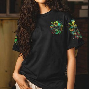 OH I PISSED YOU OFF SKULL SUNFLOWER ALL OVER PRINT 1