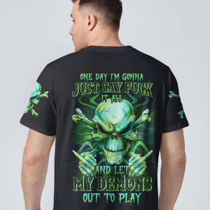 ONE DAY I'M GONNA JUST SAY MAD SKULL ALL OVER PRINT