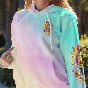 SHE IS SUNSHINE MESSY BUN SKULL ALL OVER PRINT 1