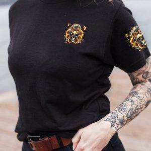 SHE IS SUNSHINE SUNFLOWER MESSY SKULL ALL OVER PRINT 1