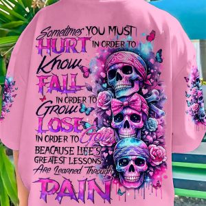 SOMETIMES YOU MUST HURT SKULL ALL OVER PRINT
