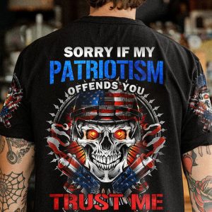 SORRY IF MY PATRIOTISM SKULL ALL OVER PRINT