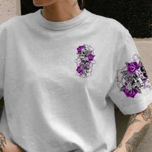 STUCK BETWEEN IDK IDC AND IDGAF SUGAR SKULL FLOWER ALL OVER PRINT 1